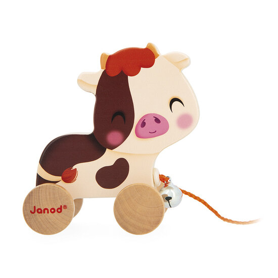 Janod speelgoed Janod | Vache à tirer de la ferme