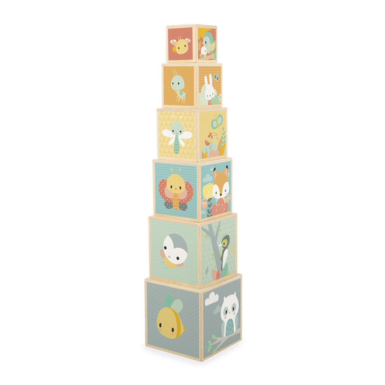 Janod speelgoed Janod | Pure - Pyramide à 6 blocs