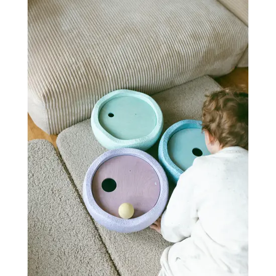 Stapelstein Stapelstein | Grimms x Stapelstein Set Rolling Discs Cool Pastel