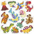 Janod speelgoed Janod | Coffret Créatif Stickers Epais Repositionnables Dinos - 2 ans