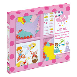 Djeco | Bricolage avec des autocollants I Love Princesses