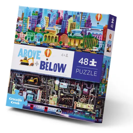 Crocodile Creek Crocodile Creek | Above + Below Puzzle, 48 pièces - Ville