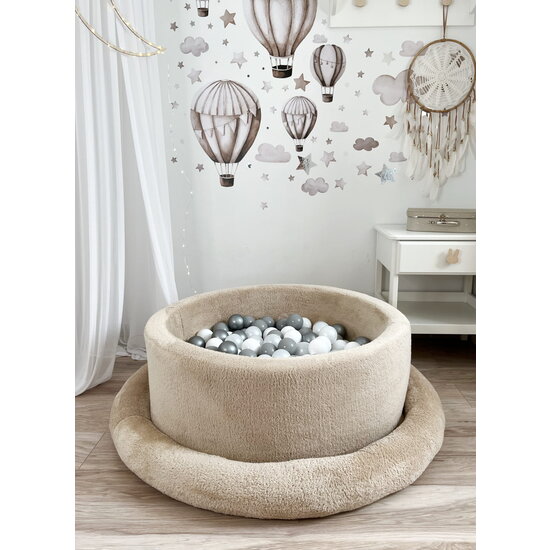 Moje Moje | Piscine à balles Teddy - Beige 90x30 + balles