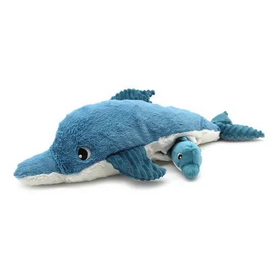 Les déglingos | Les Ptipotos - Peluche Tofou dauphin mère et son bébé bleu
