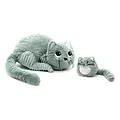 Les déglingos | Les Ptipotos - Peluche Miaou maman et son bébé vert menthe