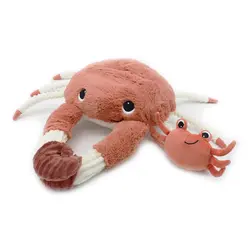 Les déglingos | Les Ptipotos - Peluche Cassecou la maman crabe et son bébé en terre cuite