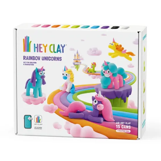 Hey Clay Hey Clay | Pâte à modeler Licornes arc-en-ciel