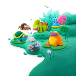 Hey Clay | Pâte à modeler Animaux exotiques