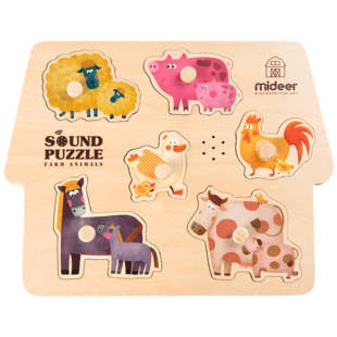 Mideer | Puzzle sonore Animaux de la ferme
