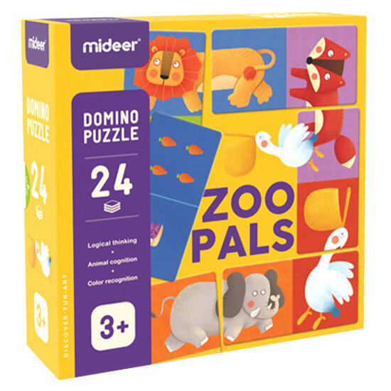 Mideer Mideer | Dominio Puzzle Les amis du zoo  24 pièces