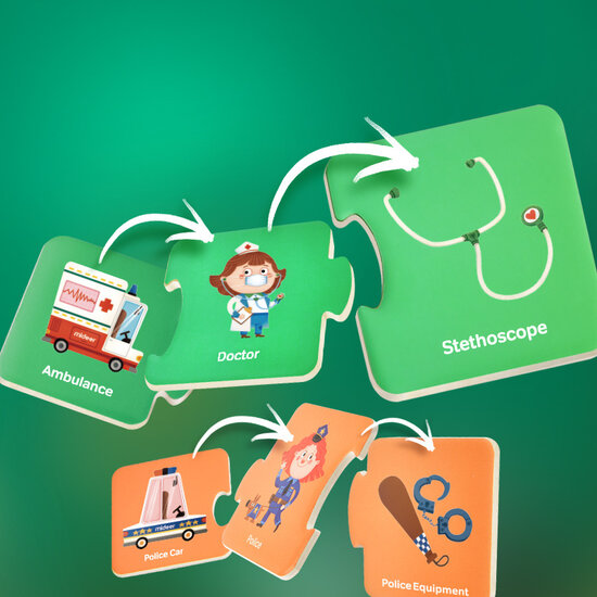 Mideer Mideer | Puzzles d'association Professions 30 pièces