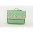 Own Stuff Own Stuff | Sac à dos en cuir avec 2 fermetures magnétiques Wildflowers Pastel Green