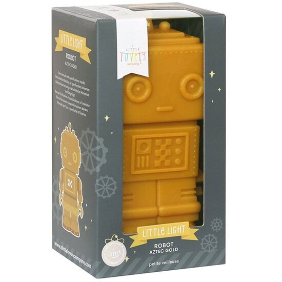 A Little Lovely Company Veilleuse robot jaune A Little Lovely Company