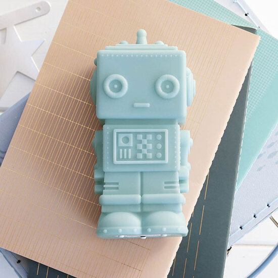 A Little Lovely Company Veilleuse robot bleu A Little Lovely Company