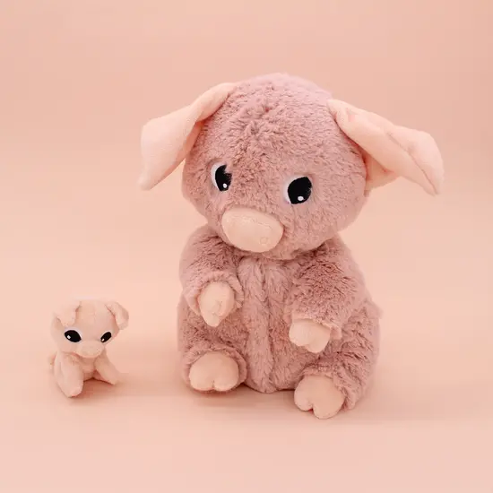 Les déglingos | Les Ptipotos - Peluche Pioupiou poule blanche maman et son bébé