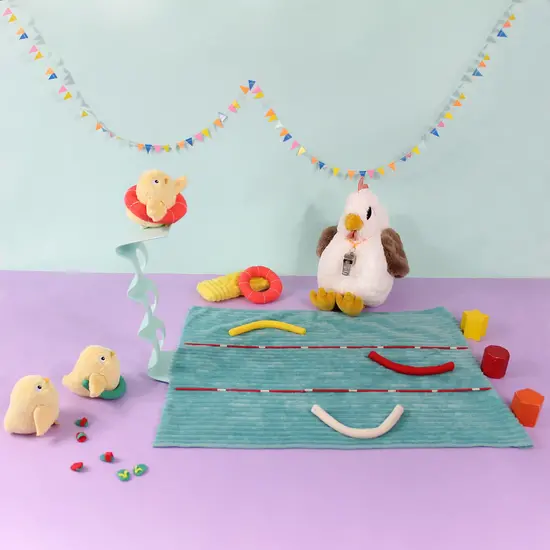 Les déglingos | Les Ptipotos - Peluche Pioupiou poule blanche maman et son bébé