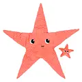 Les déglingos | Les Ptipotos - Peluche Wahou la maman étoile de mer et son bébé corail
