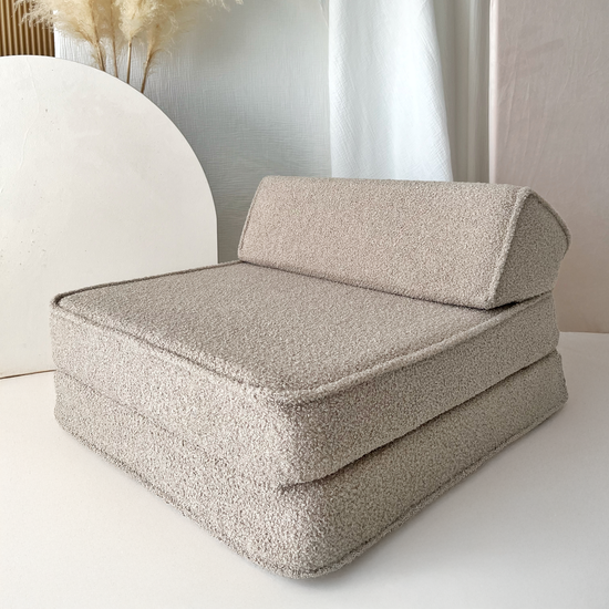 Moje Moje | Bouclé Lounger - Bouclé Beige
