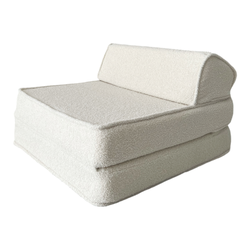 Moje | Bouclé Lounger - Bouclé Crème