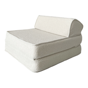 Moje | Bouclé Lounger - Bouclé Crème