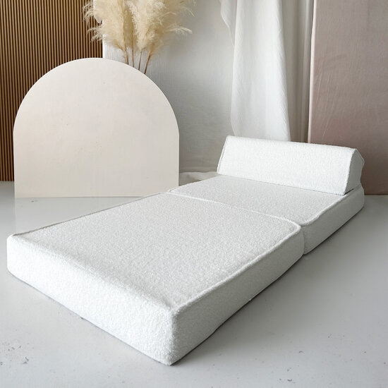 Moje Moje | Bouclé Lounger - Bouclé Blanc