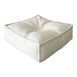 Moje | Bouclé Ottoman -carré - Crème