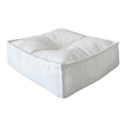 Moje |  Bouclé Ottoman -carré - Blanc