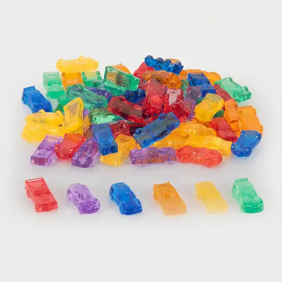 Tickit Tickit | Voitures colorées translucides 72 pièces
