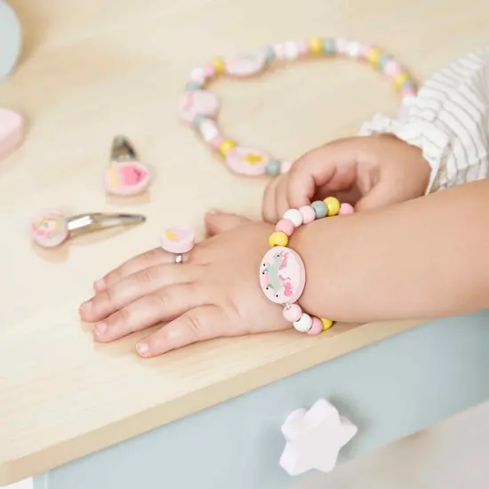 Janod speelgoed Janod | Coiffeuse et accessoires en bois de licorne