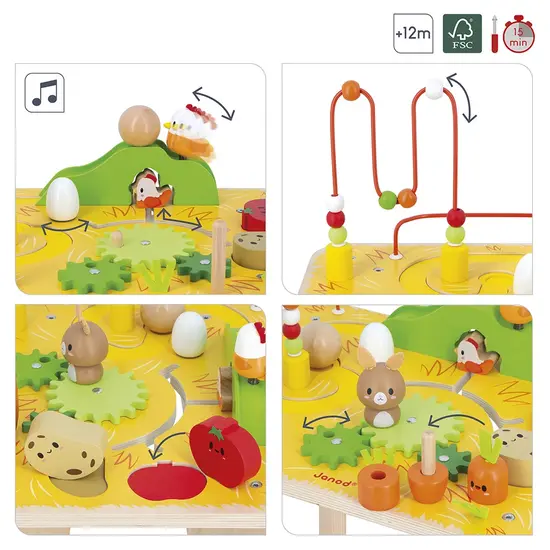 Janod speelgoed Janod | Table d'activités de la ferme en bois