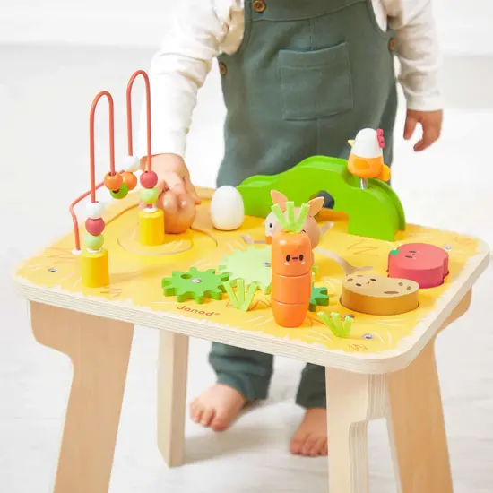 Janod speelgoed Janod | Table d'activités de la ferme en bois