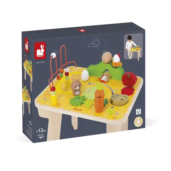 Janod speelgoed Janod | Table d'activités de la ferme en bois