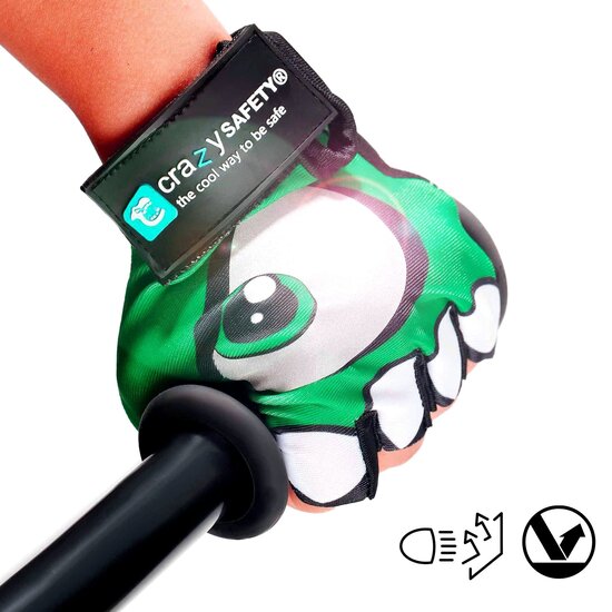 Crazy Safety Crazy Safety |  Gants de vélo Vert