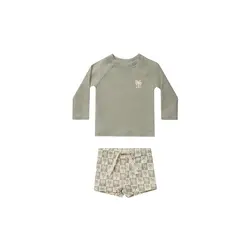 Rylee and Cru | Ensemble Rash Guard Garçons Palm Check