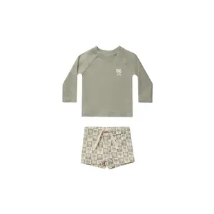 Rylee and Cru | Ensemble Rash Guard Garçons Palm Check