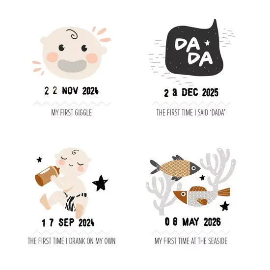 Les Petites Dates Les Petites Dates | Mon premier poster clair maman/papa  Anglais
