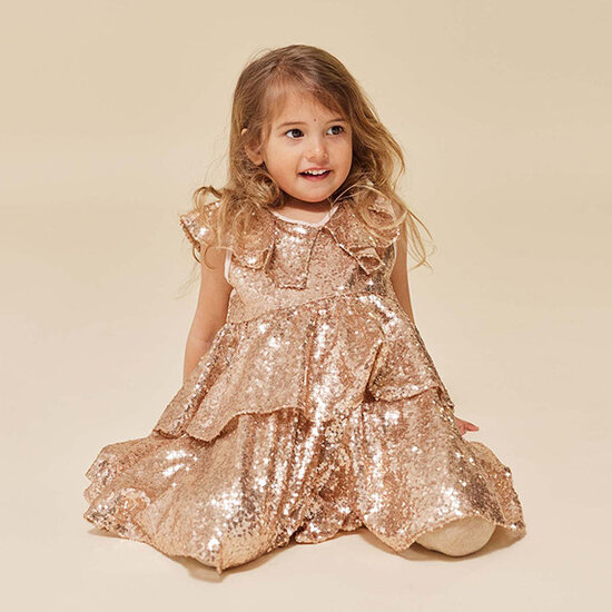 Konges Slojd Robe à sequins Starla Konges Slojd Gold Blush