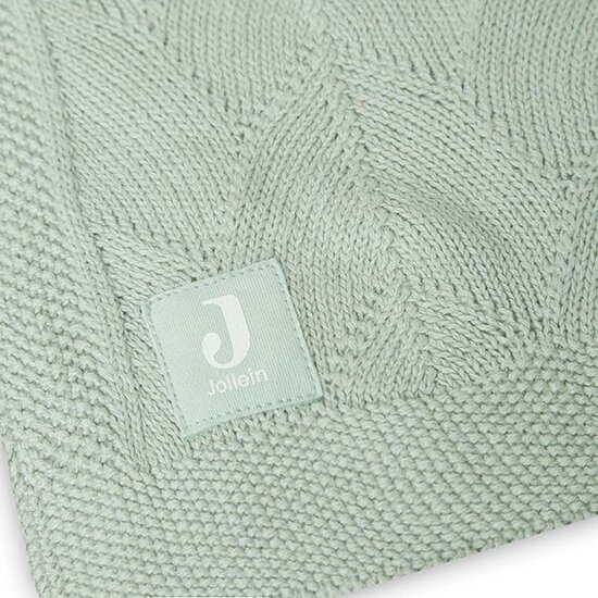 Jollein Couverture lit bébé 100x150 Shell Knit Sea Foam Jollein