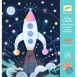 Djeco cartes à  gratter Mission cosmique 6-11 ans