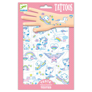 Djeco - tatouages Licornes - paillettes +3 ans