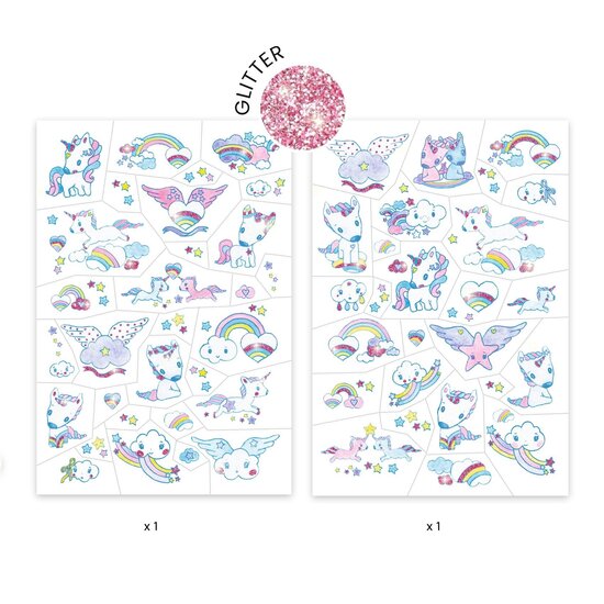 Djeco Djeco - tatouages Licornes - paillettes +3 ans