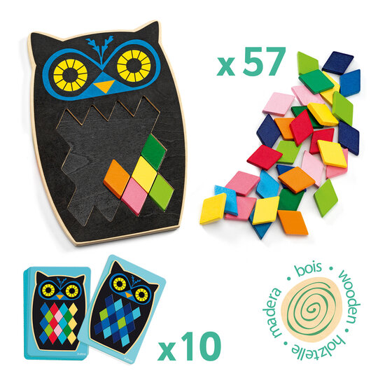 Djeco Djeco - jeu educatif - Mosaïque - Mosa Boo hibou +3 ans