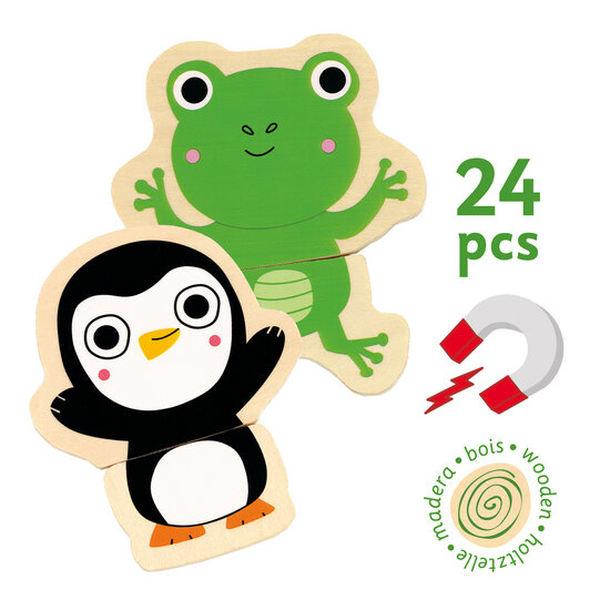 Djeco Aimants - jeu magnetique - Coucou - animaux de la jungle - Djeco