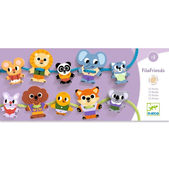 Djeco Perles à enfiler Djeco FilaFriends