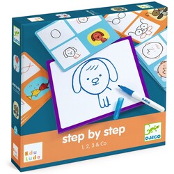 Djeco apprentissage du dessin étape par étape 1,2,3 & Co