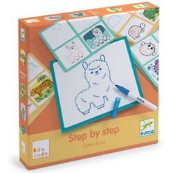 Djeco Apprendre à dessiner pas à pas Lama & Co