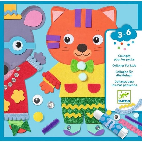Djeco Set créatif collages Petits Amoureux 3-6 ans