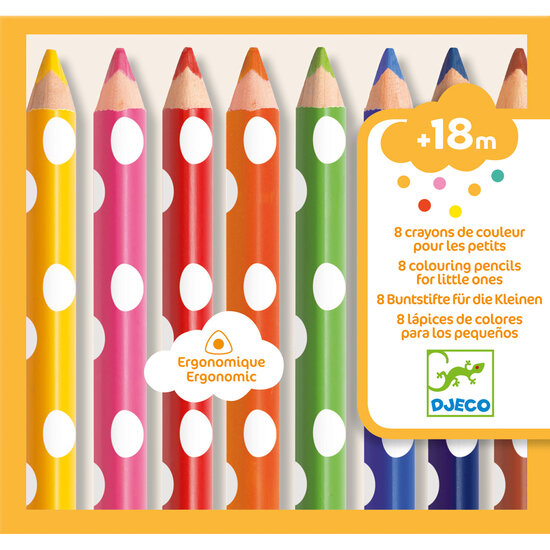 Djeco Djeco crayons de couleur pour les petits 8pcs
