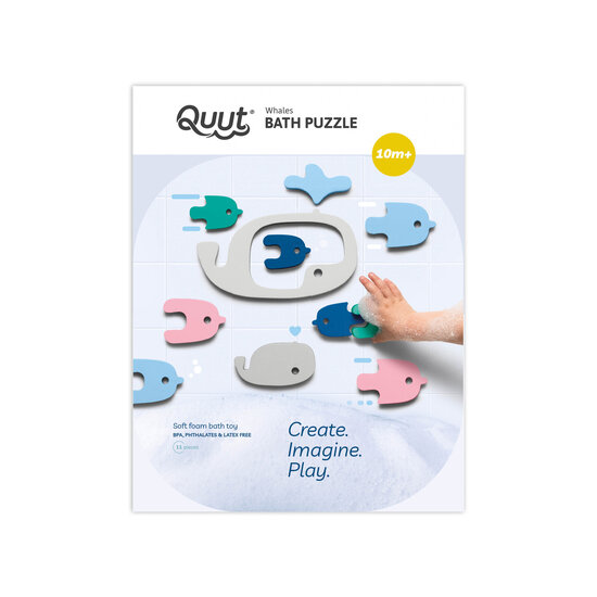 Quut Jouet de bain puzzle de bain baleine - Quutopia