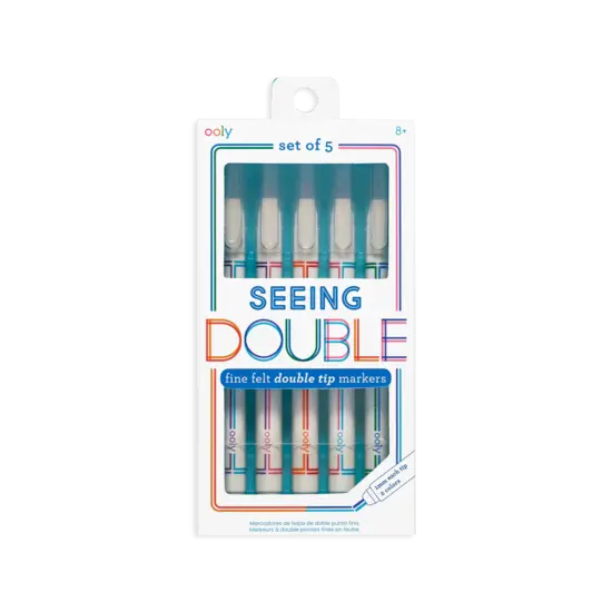 Ooly Marqueurs à double pointe Ooly Seeing Double 5pcs